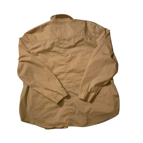 Chico's Size 3, Large Button Down Cotton/Nylon/Spandex Lightweight Neutral - Picture 2 of 5